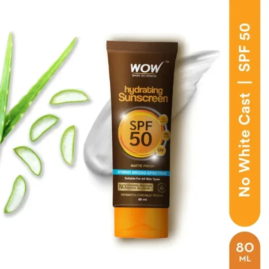 Hydrating Sunscreen SPF 50 - For All Skin Types | Light, Non Greasy, Hydrating - For Women & Men