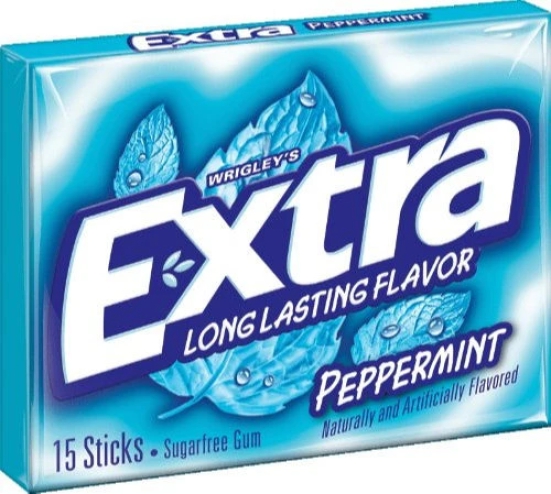 Wrigleys Extra Peppermint Sugarfree Peppermint Chewing Gum, 60 gm