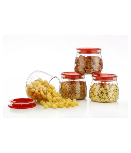 Analog Kitchenware Grocery, Dal, Pasta PET Food Container Set of 4 900 mL - Transparent