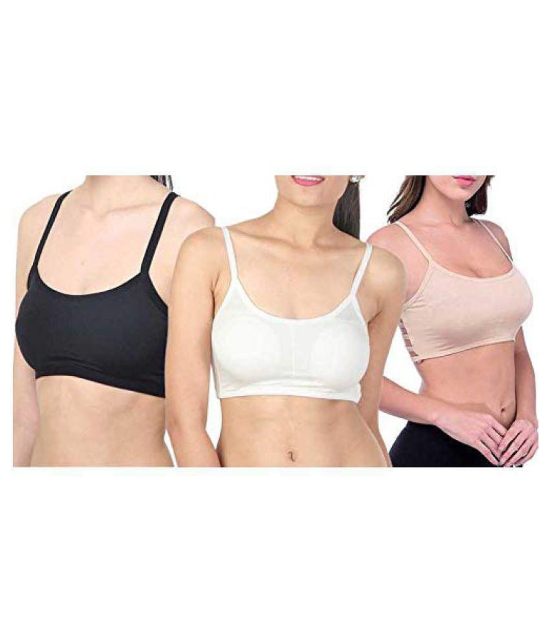 Smooth & Style Multi Color Cotton Lycra Solid Sports Bra - Free Size