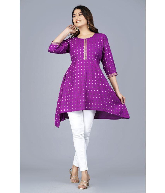 SIPET - Purple Rayon Womens Tunic ( Pack of 1 ) - None