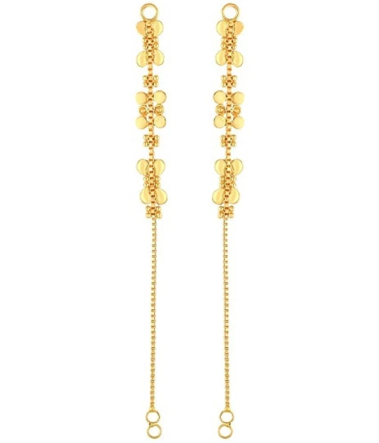 VIVASTRI Golden Threader Earrings ( Pack of 1 ) - Golden