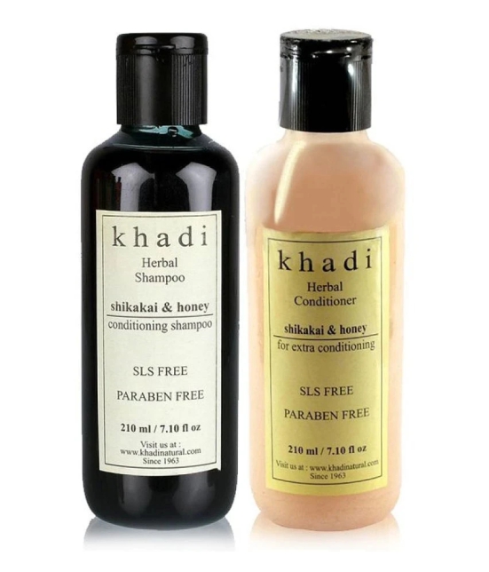 Khadi Sls Free Shikakai Hair Care : Shikakai Honey Shampoo 210ml + Shikakai Honey Conditioner 210ml