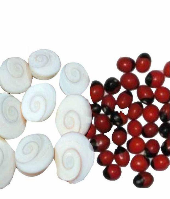 Sobhagya Natural Gomati Chakra 11 Pcs + 11 Pcs Rakt Gunja For Wealth Benifits