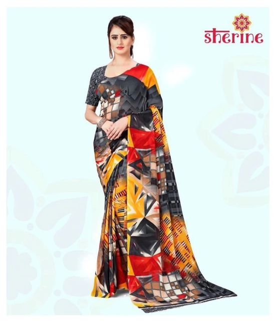 ANAND SAREES Grey Georgette Saree