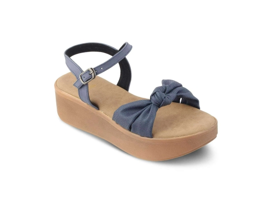 Tresmode Brera Blue Womens Platform Wedge Sandals- 41