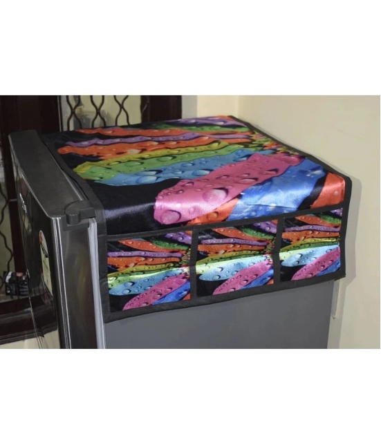 Revexo Single PVC Multicolor Fridge Top Cover - Multicolor