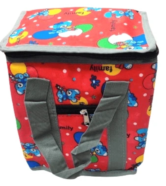 Family Fun Cartoon Printed Tiffin/Lunch Bag