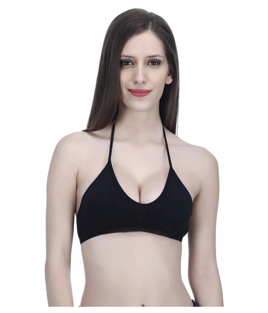 Elina Cotton Teenage Bra - Black - None