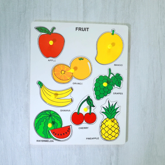 Wooden Puzzle Board - Fruits-