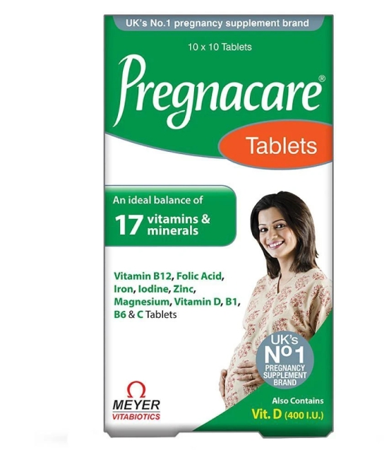 Pregnacare - Pregnancy Supplement (19 Vitamins and Minerals) - 100 Tablets