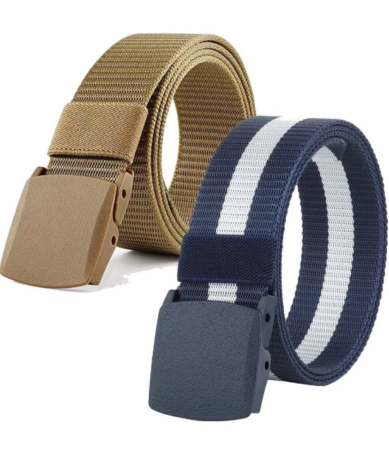 Loopa Multi Nylon Casual Belt Pack of 2 - None