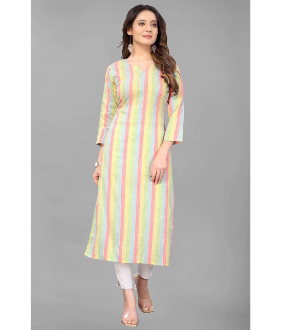 MEHZEEL FAB - Yellow Straight Cotton Blend Women's Stitched Salwar Suit ( Pack of 1 ) - None