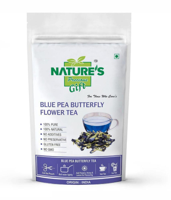 Nature''s Gift Dried Butterfly Pea Flower Tea Loose Leaf 100 gm