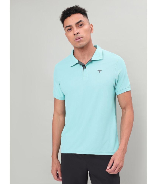 Technosport Turquoise Polyester Slim Fit Mens Sports Polo T-Shirt ( Pack of 1 ) - None