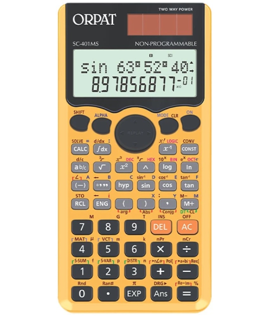 Orpat Scientific Desktop Calculators SC-401 MS MAJESTIC YELLOW