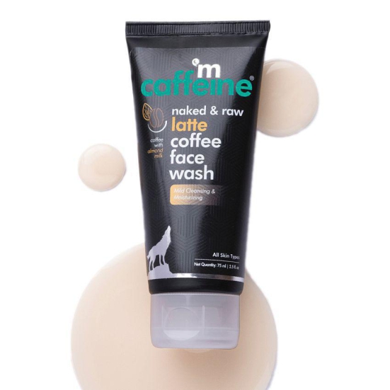 mCaffeine Coffee & Milk Face Wash for 24Hr Moisturization - Soap Free Cleanser with Shea Butter & Almond Milk