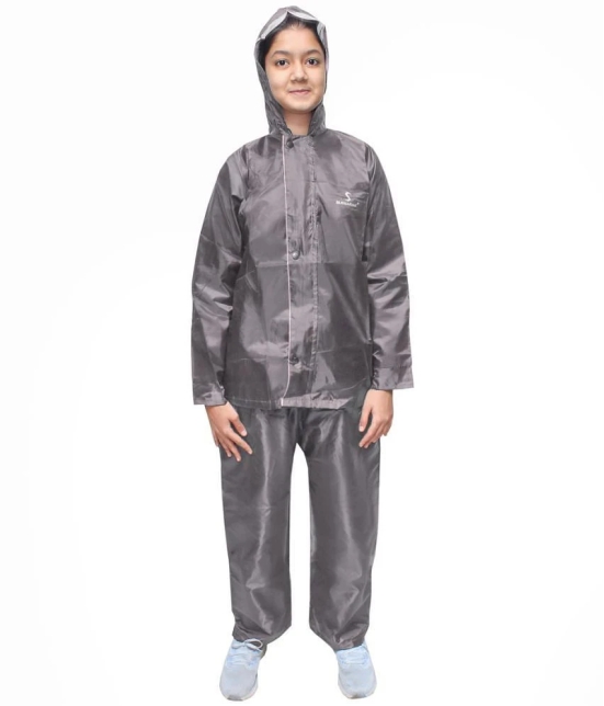 Goodluck Polyester Raincoat Set - Grey - None