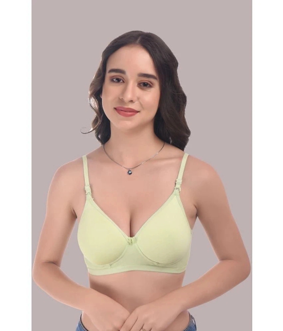 Elina - Green Cotton Heavily Padded Womens Plunge Bra ( Pack of 1 ) - None