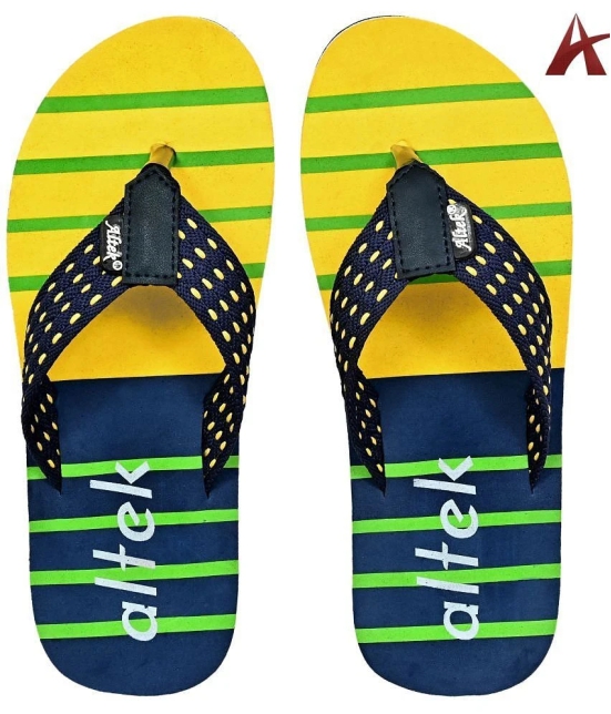 Altek - Yellow Mens Thong Flip Flop - None