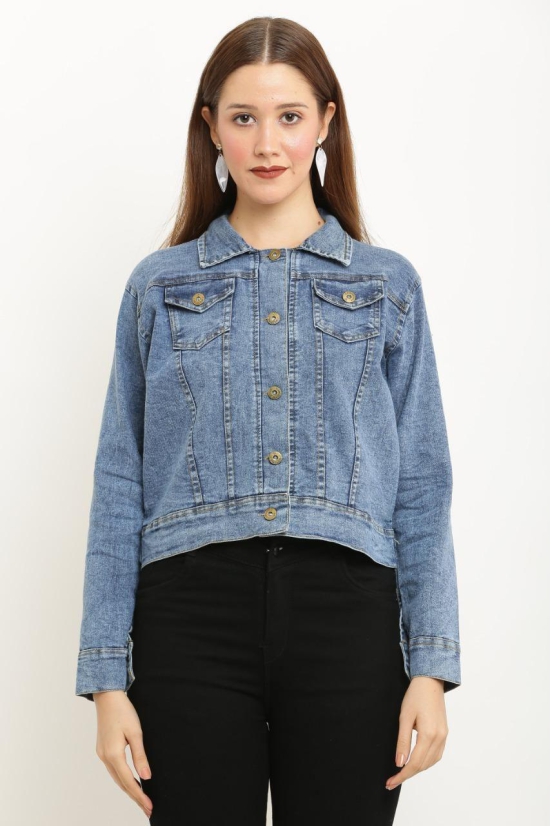 Lily Buds Women Denim Jacket-XL