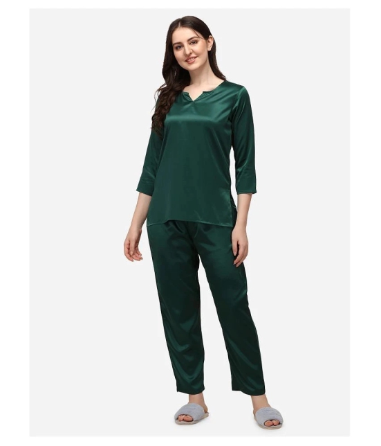 Smarty Pants Satin Nightsuit Sets - Green Single - 2XL