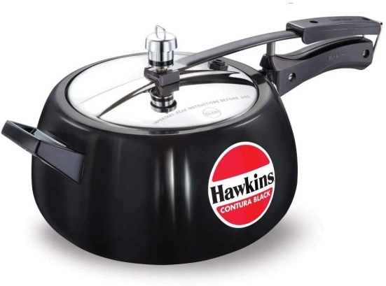 Hawkins Contura Hard Anodised Aluminium Pressure Cooker, 5 Liters(CB50)  by Mahavir Home Store