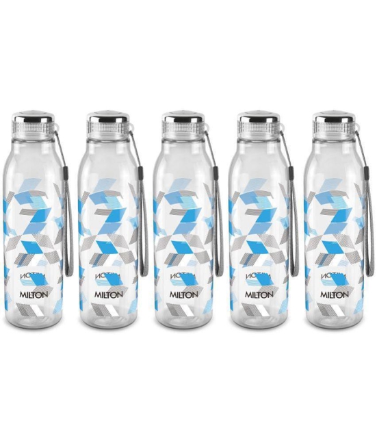 Milton Helix 1000 Pet Water Bottle, Set of 5, 1 Litre Each, Blue - Blue