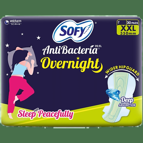 Sofy Bodyfit Overnight Sanitary Pads, 20 Pcs