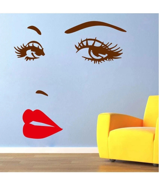 Decor Villa Girl Face PVC Wall Stickers