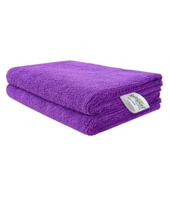 SOFTSPUN Set of 2 Microfibre Bath Towel Purple - Purple