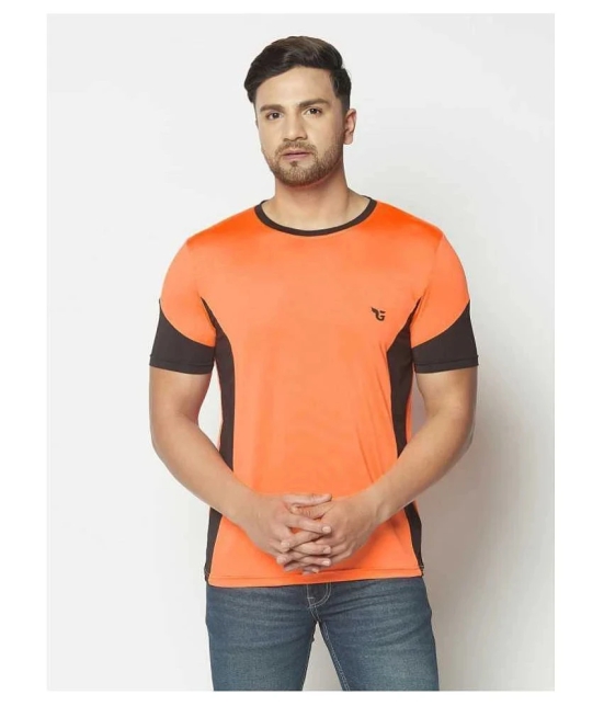 Glito - Orange Polyester Regular Fit Mens Sports T-Shirt ( Pack of 1 ) - None