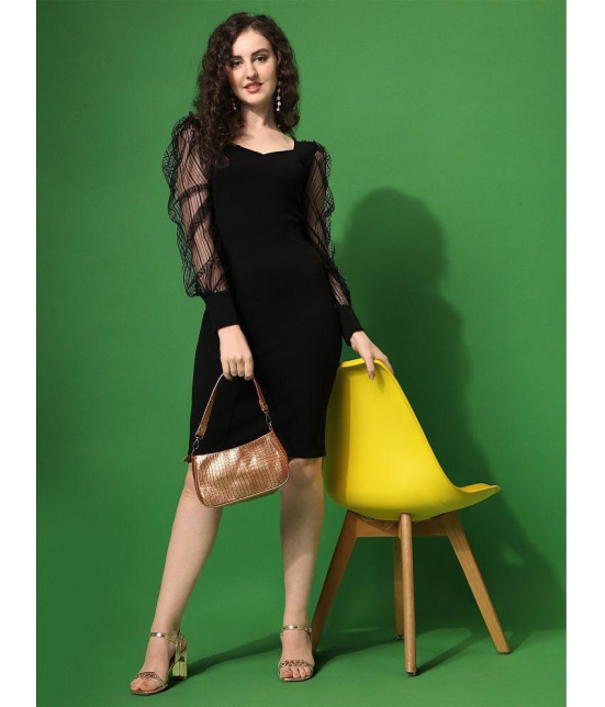 Sheetal associates - Black Polyester Blend Women''s Bodycon Dress ( Pack of 1 ) - None