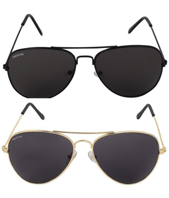 Creature - Gold Pilot Sunglasses ( Pack of 2 ) - Medium