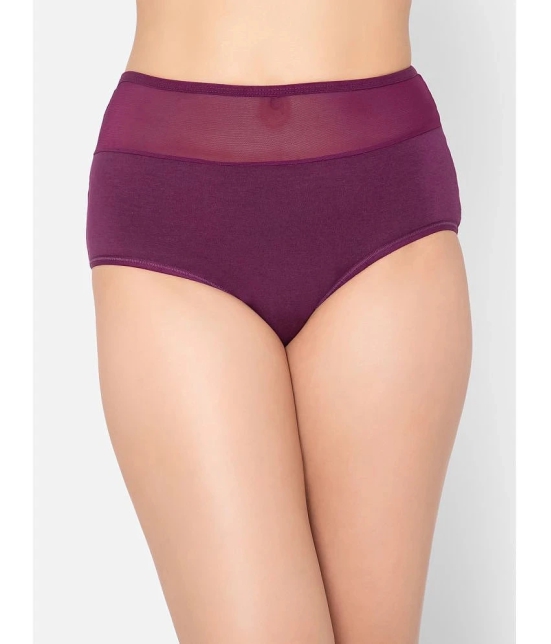 Clovia - Purple Cotton Solid Womens Briefs ( Pack of 1 ) - None