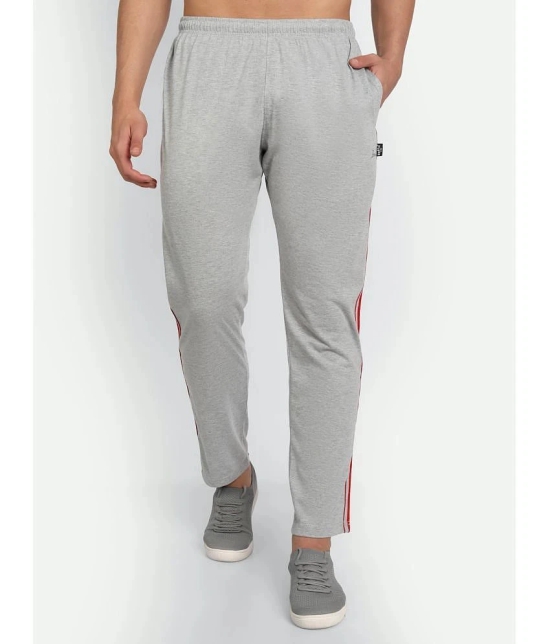 Zeffit - Grey Cotton Blend Mens Trackpants ( Pack of 1 ) - None