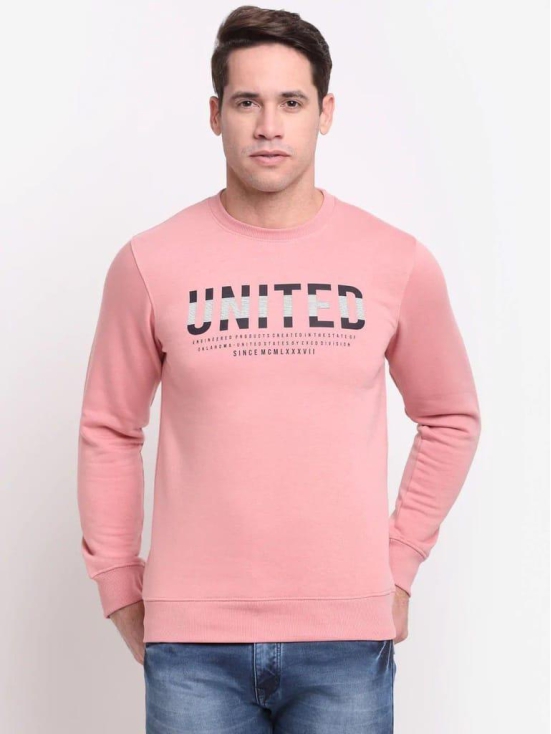 Rodamo  Men Pink Printed Sweatshirt
