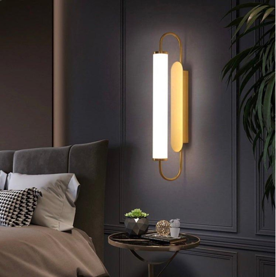 HDC 27W Gold Body Acrylic Modern Led Wall Lamp Bedside Bathroom Mirror Light - Warm White