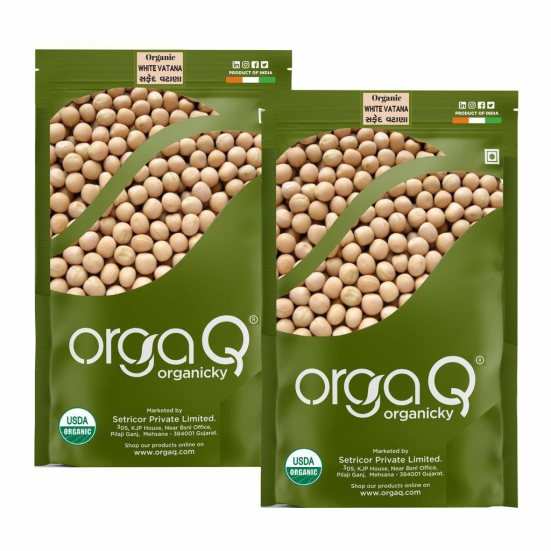 OrgaQ Organicky Organic Vatana White/Matar Seeds