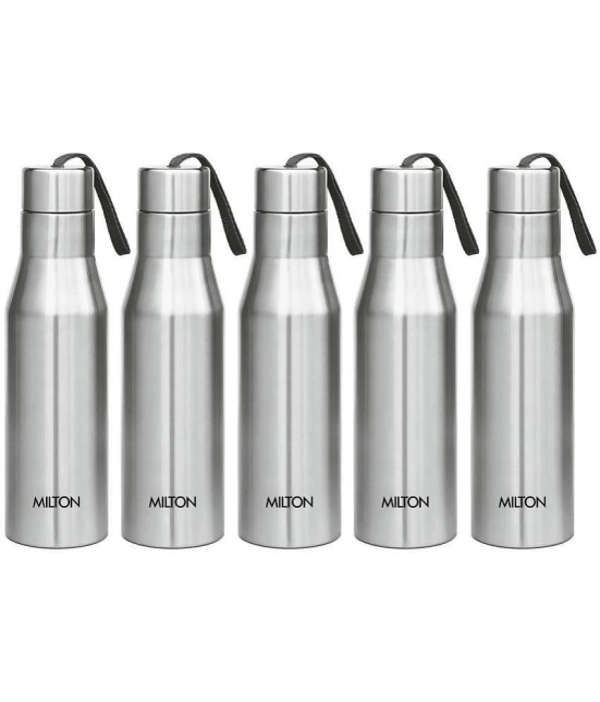 Milton Super 1000 5 Pcs Set Silver 1000 mL Stainless Steel Water Bottle set of 5 - Silver