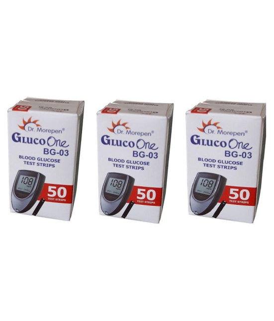 Dr Morepen 150 Test Strips(50*3) for BG 03 Glucometer (Strips Only Pack) Expiry- Feb-2024