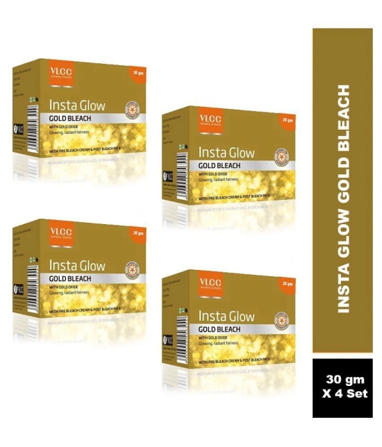 VLCC Insta Glow Gold Bleach 30 g (Pack of 4)