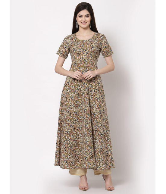 Kbz Cotton Multi Color Fit And Flare Dress - Single - XL