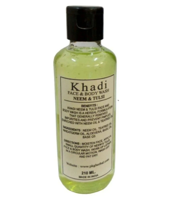 Khadi Herbal Neem & Tulsi Face & Body Wash 210 ml