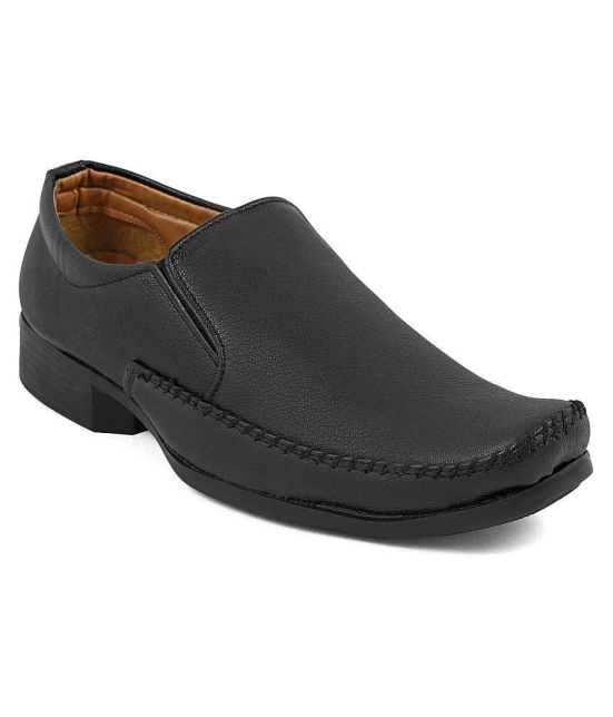 SHOES KINGDOM Slip On Artificial Leather Black Formal Shoes - None