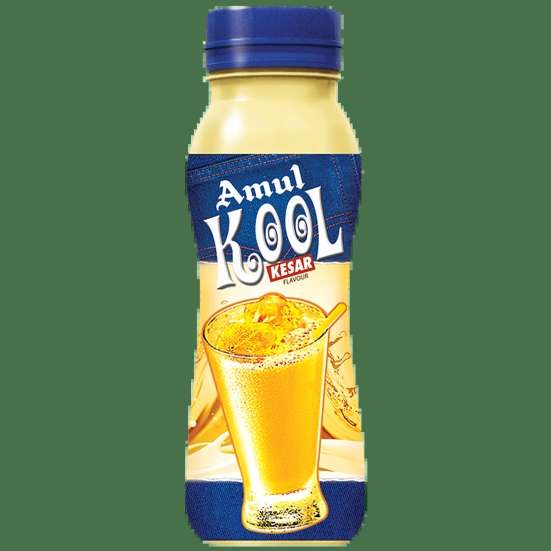 Amul Kool Milk - Kesar Flavour, 180 Ml Pet Bottle