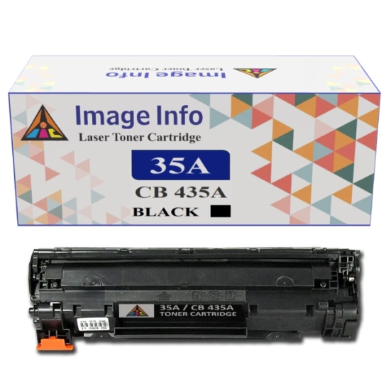 ImageInfo 35A Black Toner Cartridge for HP CB435A Compatible.-BLACK