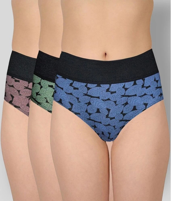 Selfcare - Multicolor Cotton Printed Womens Briefs ( Pack of 3 ) - 5XL