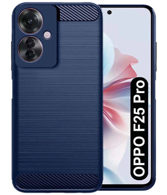 Fashionury Hybrid Covers Compatible For Rubber Oppo F25 Pro 5G ( Pack of 1 ) - Blue