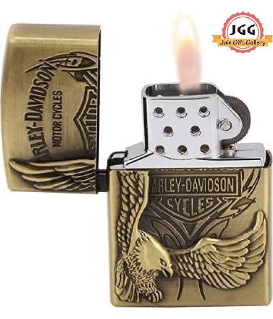 JGG JAIN GIFT GALLERY Gold Stainless Steel Cigarette Lighter ( Pack of 1 ) - Gold